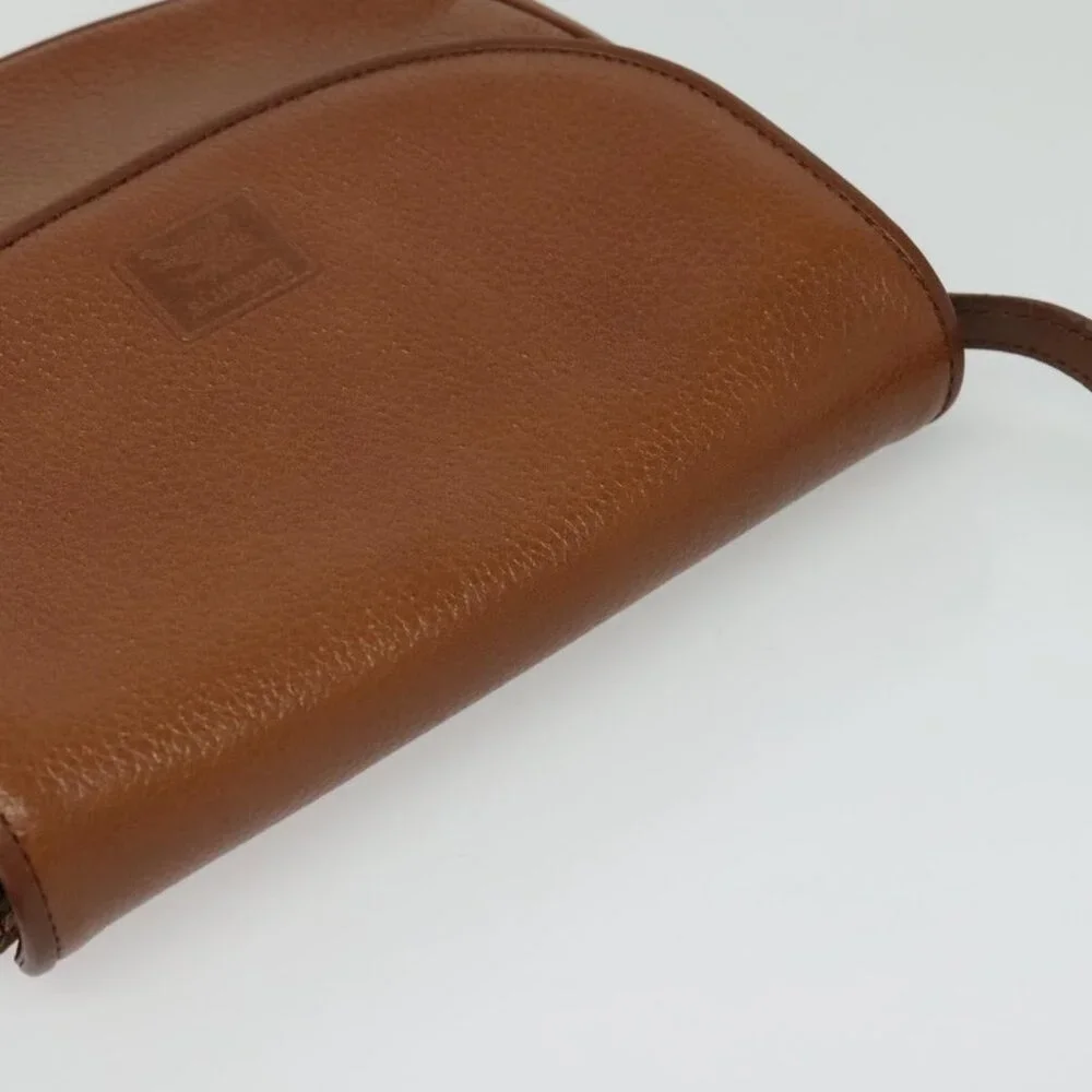 Authentic Burberrys Shoulder Bag Leather Brown Gold - Picture 13 of 16
